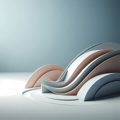 Minimalist Abstract 3D Background Design, render, modern graphic design,Generative AI