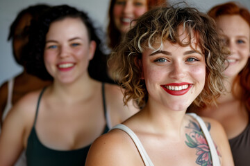 Group of diverse women smiling, International Women's Day
