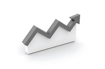 Rising Graph Illustration Showing Growth Trend