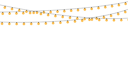 warm glowing christmas string lights hanging festive holiday decoration garland creating cozy illumination for winter celebration design