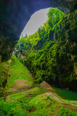 Canyon of Pusty Zleb in the Moravian Karst region