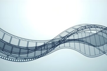 Fototapeta premium Film Strip Wave Background
