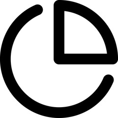 Pie chart outline icon - statistics data diagram graph