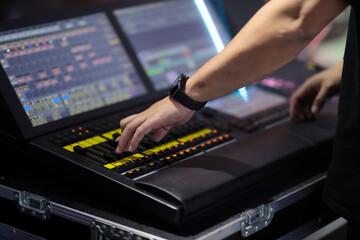 light board operator programs control console