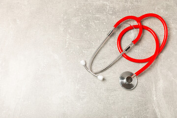 Stethoscope on the table. Medical instrument. Medical concept. Healthcare. Health Day.Doctor...