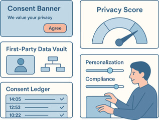 Ethical Data Marketing UI &mdash; Consent Ledger & Compliance Score Vector