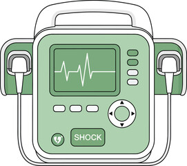 Digital blood pressure monitor equipment vector icon set with display screen symbol for electronic health design