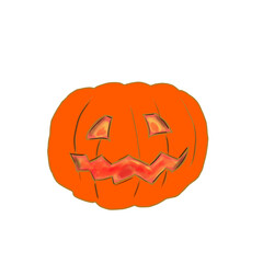 Set of Halloween cliparts on transparent background, simple style.