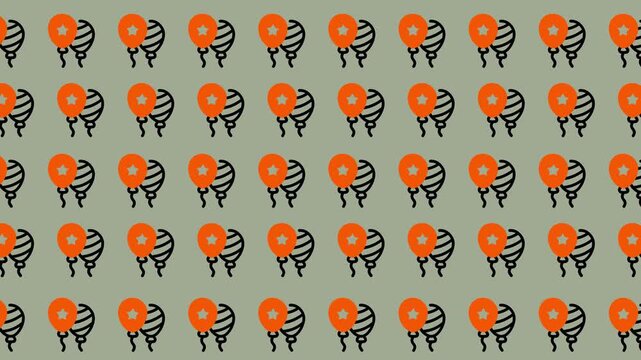 Looping animated bee pattern grid background video.