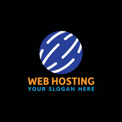 web hosting logo design vector