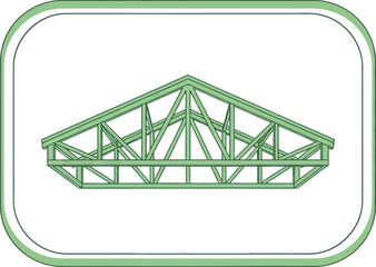 Architectural Precision: A meticulously crafted roof truss, constructed with symmetrical precision and showcasing the strength of structural engineering.