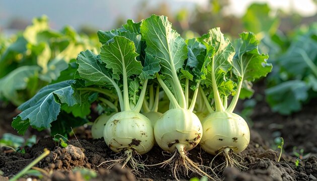 Winter Vegetables in India - Kohlrabi Bulb Swollen