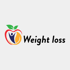 health weight loss logo design vector