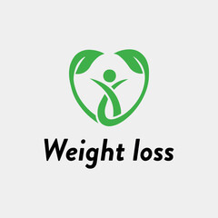 health weight loss logo design vector