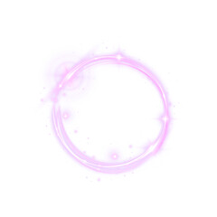 A glowing purple ring, a circle with bright light and a soft glow, suitable for creating portals, magical effects, and bright overlay elements in designs and illustrations.