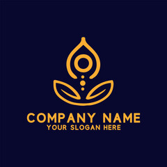 healthy wellness healing logo design vector