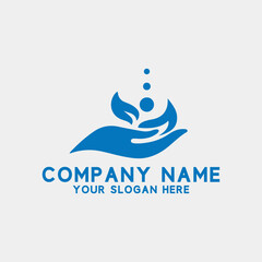 healthy wellness healing logo design vector