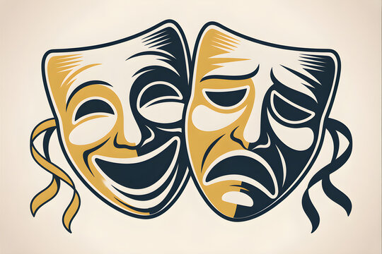 Comedy tragedy masks representing drama and emotion