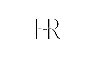 HR initial letters logo or HR monogram logo