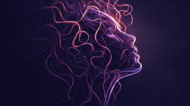 Illustration conveying conscious thought monitoring and higher level reasoning.