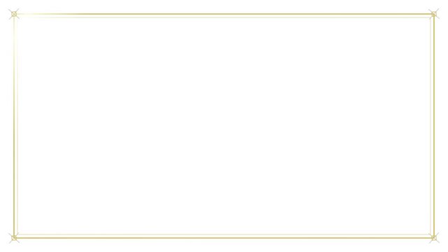 Geometric metallic winter frame, gold and silver modern border