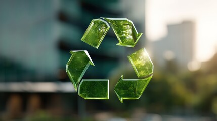 Recycle symbol with transparent background