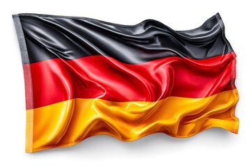 Germany national flag waving on white background