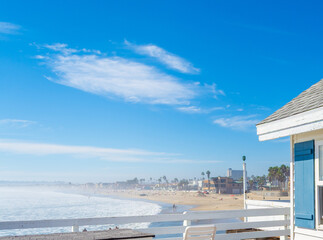 Pacific Beach seen from Crystal Pier in San Diego on a clear day