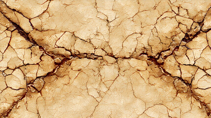 Dry cracked earth texture with deep fissures, symbolizing drought and arid conditions.