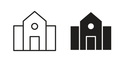 school icons illustration, line art, glyph style vectors