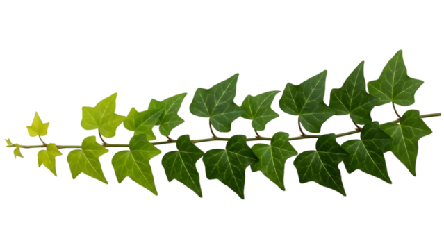 Green ivy branch with leaves isolated element on transparent background isolated on transparent background - Powered by Adobe