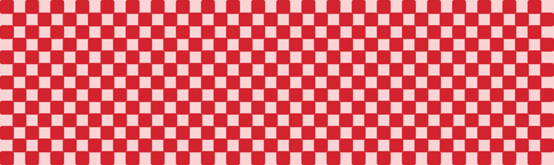 Pastel green checker gingham fabric square checkered seamless pattern texture background vector for groovy design, christmas, valentine holidays