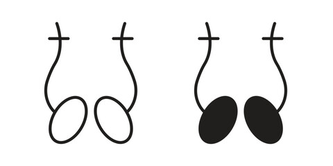 Vasectomy icons illustration, line art, glyph style vectors
