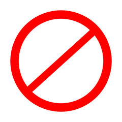 Obraz premium Red Prohibition Symbol with Diagonal Line for Warning and Restriction Use