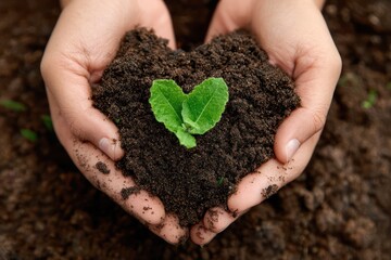 Ecological Balance and Green Growth Concept Hands