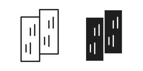 Wood board icons illustration, line art, glyph style vectors