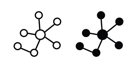 Polymer Icon Vector Symbol. Molecule structure icon set. DNA symbol collection. Vector illustration.