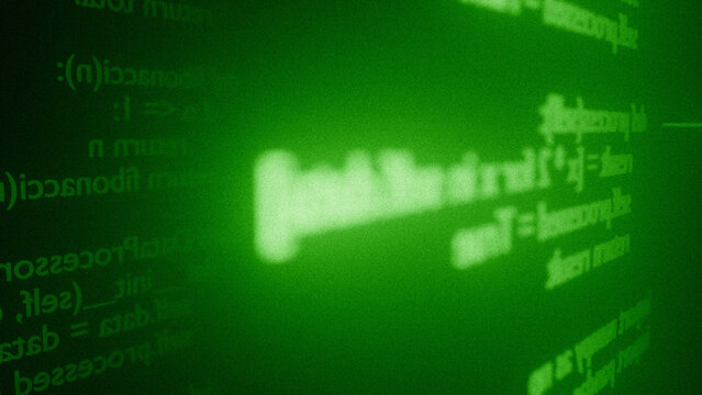 Green HTML CSS Code Display Technology Programming Screen Software Engineer Workspace .stock market graph