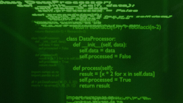 Detailed Green Software Script Source Code Programming Technology Developer Screen Monitor, marketing word cloud
