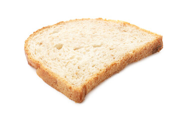 Slice of toast bread isolated on white
