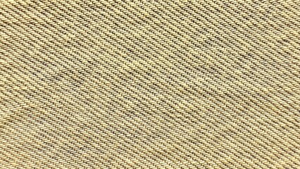 close-up of beige twill fabric with diagonal weave pattern and textured threads