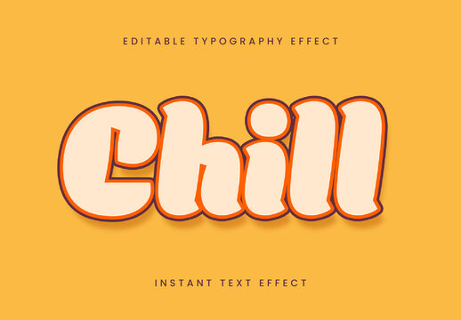 Beige And Orange Retro Good Vibes Text Effect Groovy Cartoon Font