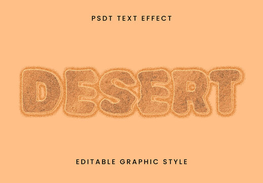 Beige And Brown Desert Dusty Text Effect Grainy Sand Font