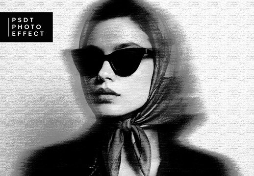 Black And White Explosive Dust Desintegrate Photo Effect