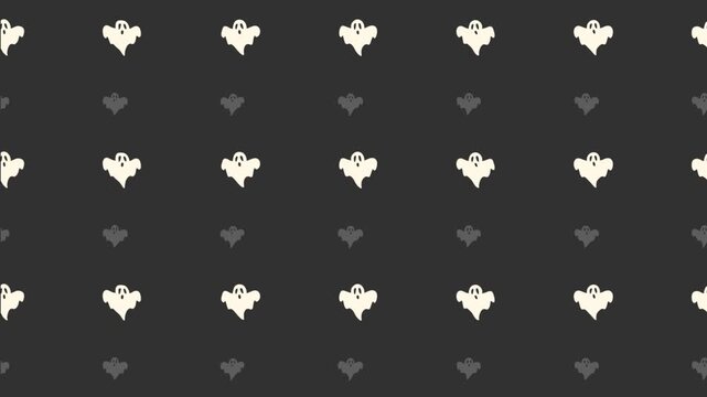 Halloween background with ghostly figures on a dark November night