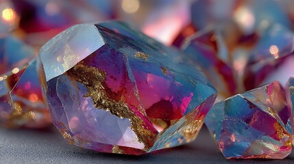 Fototapeta premium Multicolor gemstone sparkling radiant shine high resolution picture