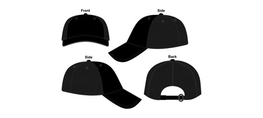 Baseball Cap Mockup Template Vector