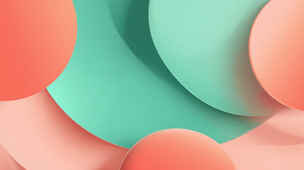 Abstract geometric design featuring overlapping circles with a blend of pastel colors and shadows, creating a modern, minimalist aesthetic.