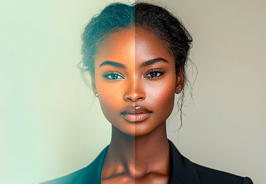 Beige And Orange Cinematic Before and After Photo Effect