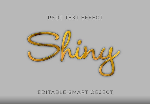 Gold Foil Deboss Text Effect Script Elegant Luxury Font